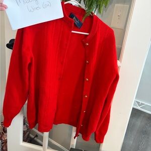 Pringle Vibrant Red Women's Cardigan cashmere